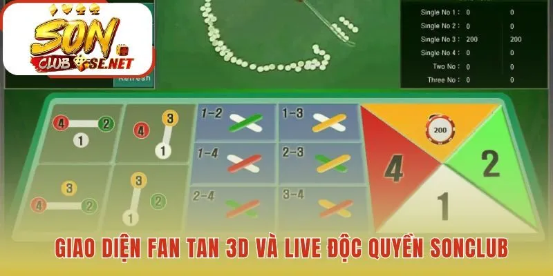 Lựa chọn Fan Tan 4 Môn 3D công bằng hay Live sống động