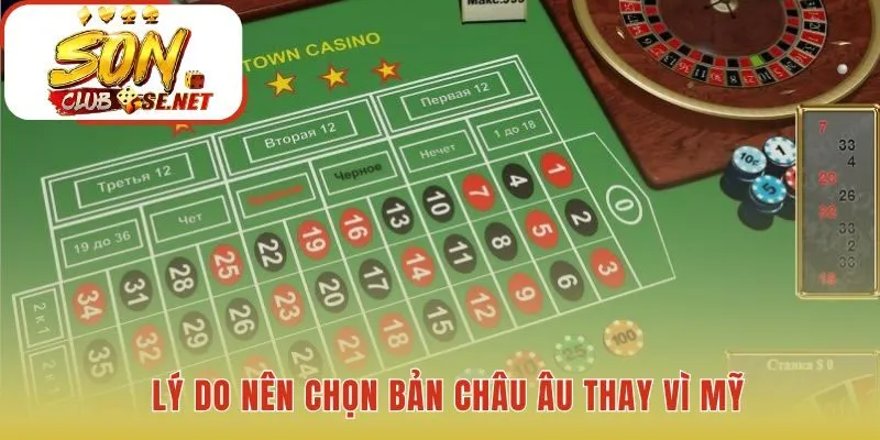 European Roulette có lợi thế nhà cái chỉ 2.7%